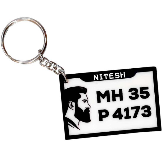 Buy Customized Number Plate Keychain Visit For More